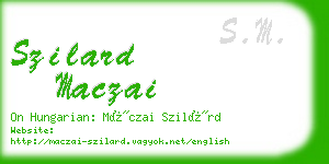 szilard maczai business card